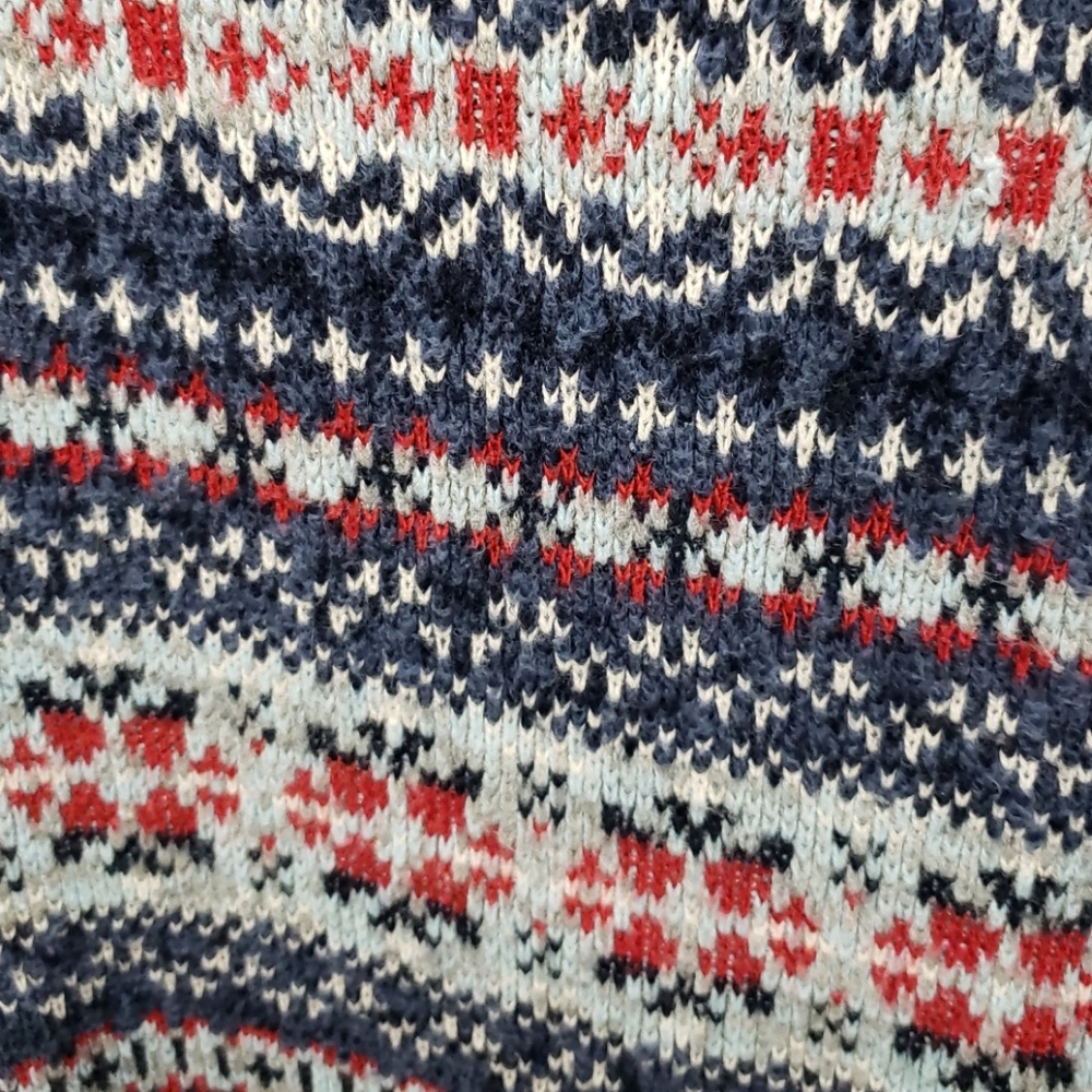 EUC WHITEFISH BAY blue red sweater medium - Picture 4 of 5